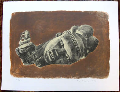 NATURE MORTE AFRICAINE (2). Lithographie.