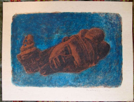 NATURE MORTE AFRICAINE (3). Lithographie.. MALBREIL (François).