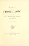 RÉCITS DE L'HISTOIRE DU LIMOUSIN publiés par la Société Archéologique et Historique de Limoges, avec le concours de membres des sociétés savantes des trois départements limousins. par [COLLECTIF]. - Image 2