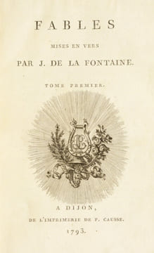 FABLES mises en vers.. LA FONTAINE (Jean de). 
