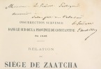 RELATION DU SIÈGE DE ZAATCHA. . HERBILLON (Général).