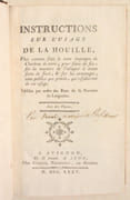 INSTRUCTIONS SUR L'USAGE DE LA HOUILLE, plus connue sous le nom impropre de Charbon de terre, pour faire du feu ; sur la manière de l'adapter à toute sorte de feux ; et sur les avantages, tant publics que privés, qui résulteront de cet usage. Publiées par ordre des Etats de la Province de Languedoc. Avec des figures. par VENEL (Gabriel-François)]. - Image 2