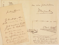COLLECTION D'AUTOGRAPHES DE MUSICIENS : Jules MASSENET, Giacomo PUCCINI, Charles GOUNOD, Gaston SALVAYRE, Louis DEFFÈS, Paul VIDAL, César FRANCK, Félicien DAVID, etc.