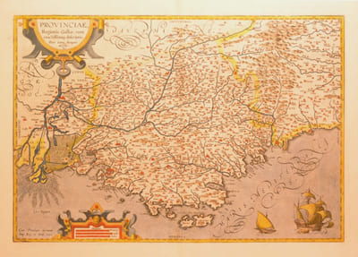 PROVINCIAE, REGIONIS GALLIAE, VERA EXACTISSIMAQ DESCRIPTIO. Petro Ioanne Bompario auctore. PROVENCE.    