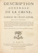 DESCRIPTION GÉNÉRALE DE LA CHINE, ou Tableau de l'état actuel de cet empire. par GROSIER (Abbé Jean-Baptiste). - Image 2