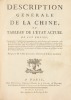 DESCRIPTION GÉNÉRALE DE LA CHINE, ou Tableau de l'état actuel de cet empire.. GROSIER (Abbé Jean-Baptiste).