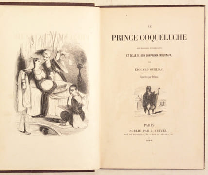 LE PRINCE COQUELUCHE, son histoire intéressante et celle de son compagnon Moustafa. Vignettes par Delmas.. OURLIAC (Édouard).