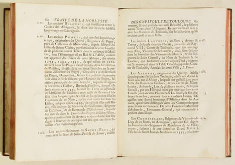 TRAITÉ DE LA NOBLESSE DES CAPITOULS DE TOULOUSE, avec des additions et remarques de l'Auteur sur ce Traité, quatrième édition. Revue, corrigée et ...