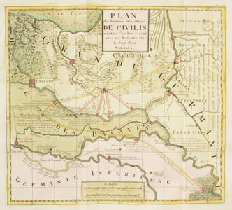 HISTOIRE DE LA GUERRE DES BATAVES ET DES ROMAINS, d'après César, Corneille Tacite, etc.