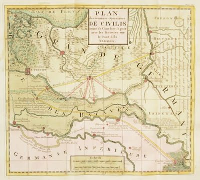 HISTOIRE DE LA GUERRE DES BATAVES ET DES ROMAINS, d'après César, Corneille Tacite, etc.. SAINT SIMON (Maximilien Henri, Marquis de).
