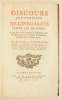 DISCOURS SUR L'ORIGINE DE L'INÉGALITÉ PARMI LES HOMMES. Pour servir de réponse au Discours que M. Rousseau, Citoyen de Genève, a publié sur le même ...
