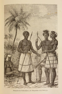 TIMBOUCTOU [TOMBOUCTOU]. Voyage au Maroc, au Sahara et au Soudan. Traduit de l'allemand avec l'autorisation de l'auteur par Pierre Lehautcourt et contenant 27 gravures et une carte. [2 volumes].