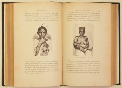 TIMBOUCTOU [TOMBOUCTOU]. Voyage au Maroc, au Sahara et au Soudan. Traduit de l'allemand avec l'autorisation de l'auteur par Pierre Lehautcourt et contenant 27 gravures et une carte. [2 volumes].