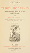 HISTOIRE DES TEMPS MODERNES depuis la seconde moitié du XVe siècle jusqu'à nos jours. [2 volumes]. par ZEVORT (Edgar). - Image 3