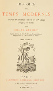 HISTOIRE DES TEMPS MODERNES depuis la seconde moitié du XVe siècle jusqu'à nos jours. [2 volumes].