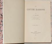 LA COUTUME D'ANDORRE. par BRUTAILS (Jean-Auguste). - Image 2