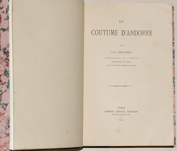 LA COUTUME D'ANDORRE.
