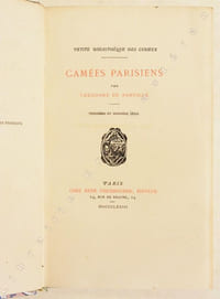 LES CAMÉES PARISIENS. Frontispice avec portraits à l'eau-forte de Ulm. [3 volumes].