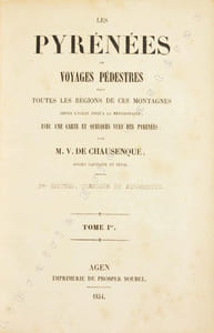 LES PYRÉNÉES ou Voyages pédestres dans toutes les régions de ces montagnes depuis l'océan jusqu'à la Méditerranée, avec une carte et quelques vues des Pyrénées. [2 volumes].
