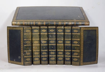 VOYAGE DU JEUNE ANACHARSIS EN GRÈCE, dans le milieu du quatrième siècle avant l'ère vulgaire. Quatrième édition. [7 volumes de texte et un atlas].