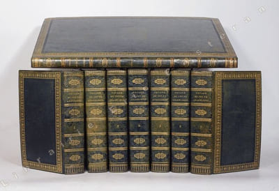 VOYAGE DU JEUNE ANACHARSIS EN GRÈCE, dans le milieu du quatrième siècle avant l'ère vulgaire. Quatrième édition. [7 volumes de texte et un atlas].