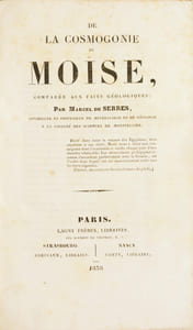 DE LA COSMOGONIE DE MOÏSE, comparée aux faits géologiques.