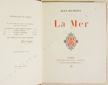 LA MER.. RICHEPIN (Jean).