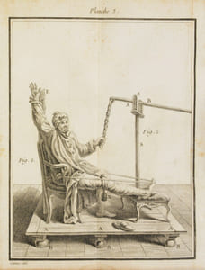 GUÉRISON DE LA PARALYSIE, PAR L'ÉLECTRICITÉ. Ouvrage dédié à Mgr. le Maréchal Duc de Noailles ; [...]Dans lequel on expose la méthode qu'il faut suivre pour guérir la Paralysie par l'Electricité : lue à la Société Royale de Médecine le 9 & le 30 septembre 1777. Avec Figures.