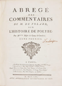 ABRÉGÉ DES COMMENTAIRES DE M. DE FOLARD SUR L'HISTOIRE DE POLYBE. Par M*** Mestre de Camp de Cavalerie.