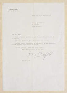 LETTRE TAPUSCRITE SIGNÉE.
