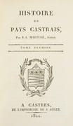 HISTOIRE DU PAYS CASTRAIS. [2 volumes]. par MARTURÉ (B.-A.). - Image 4