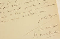 LETTRE AUTOGRAPHE SIGNÉE.