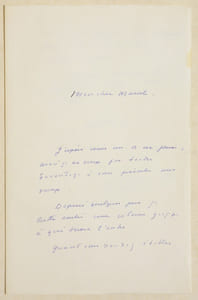 LETTRE AUTOGRAPHE SIGNÉE «11 janvier 1959 ».