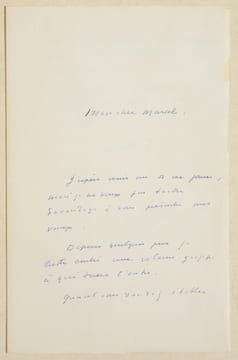 LETTRE AUTOGRAPHE SIGNÉE «11 janvier 1959 ».. JOUHANDEAU (Marcel).