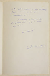 LETTRE AUTOGRAPHE SIGNÉE «11 janvier 1959 ».