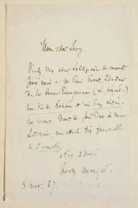 LETTRE AUTOGRAPHE SIGNÉE «3 nov. [18]59 ».