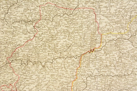 PARTIE ORIENTALE DU GOUVERNEMENT GÉNÉRAL DE LA GUIENNE où se trouvent le Quercy et le Rouergue. [CARTE].. ROBERT DE VAUGONDY (Gilles).