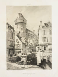 LE MAINE HISTORIQUE, ARCHÉOLOGIQUE ET PITTORESQUE. Recueil des sites et des monuments les plus remarquables sous le rapport de l'art et de l'histoire, des départements entiers de la Sarthe et de la Mayenne, dessinés par le Baron de Wismes, lithographiés par les meilleurs artistes de Paris, et accompagnés d'un texte historique, archéologique et descriptif, [etc.] [2 volumes].