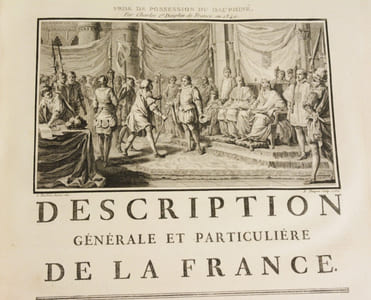 DESCRIPTION GÉNÉRALE ET PARTICULIÈRE DE LA FRANCE ; ouvrage enrichi d'estampes d'après les Dessins des plus célèbres Artistes. Département du Rhône. Gouvernement de Bourgogne. - Département du Rhône. Gouvernement de Dauphiné. [2 volumes].