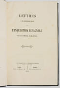 LETTRES À UN GENTILHOMME RUSSE SUR L'INQUISITION ESPAGNOLE. par MAISTRE (Comte Joseph de). - Image 3