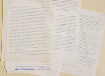 NOTES AUTOUR DE MONDRIAN. Tapuscrit de 14 pages.