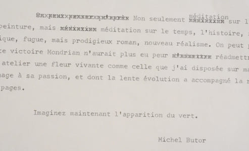 NOTES AUTOUR DE MONDRIAN. Tapuscrit de 14 pages.