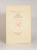 OEUVRES COMPLÈTES de Louize Labé lionnoize publiées par P. C. Boutens avec une introduction par J.-J. Salverda de Grave.. LABÉ (Louize) - (Louise).