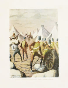 AVENTURES DE QUATRE HUSSARDS ALSACIENS. Illustrations et hors texte en couleurs de J. Delonde.