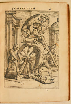 DE SANCTORUM MARTYRUM CRUCIATIBUS. Cum figuris Romae in aere incisis per Ant. Tempestam, & aliis eiusdem argumenti libellis. Ex Museo Raphaelis ...