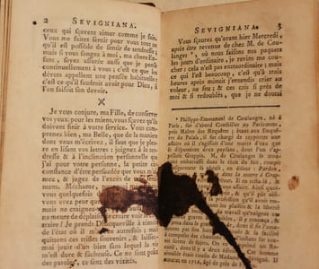 SEVIGNIANA, ou recueil de pensées ingénieuses, d'anecdotes Littéraires, Historiques & Morales, tirées des Lettres de Madame lla marquise de Sevigné, avec des Remarques pour l'intelligence du Texte.
