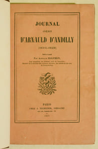 JOURNAL INÉDIT D'ARNAUD D'ANDILLY (1614-1620).