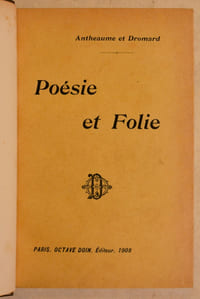 POÉSIE ET FOLIE. Essai de psychologie et de critique.