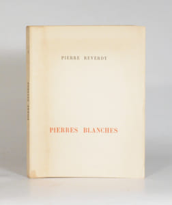 PIERRES BLANCHES. Poèmes. Avec un portrait de l'Auteur et un Frontispice de Marc Chagall.