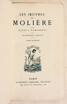 LES OEUVRES. Avec notes et variantes par Alphonse Pauly. [9 volumes]. . MOLIÈRE. 